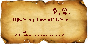 Ujházy Maximilián névjegykártya